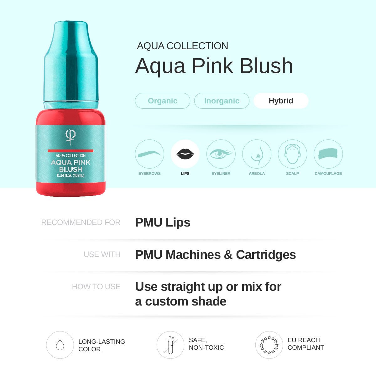 Aqua Pink Blush PMU pigment 10ml - Mr.PMU