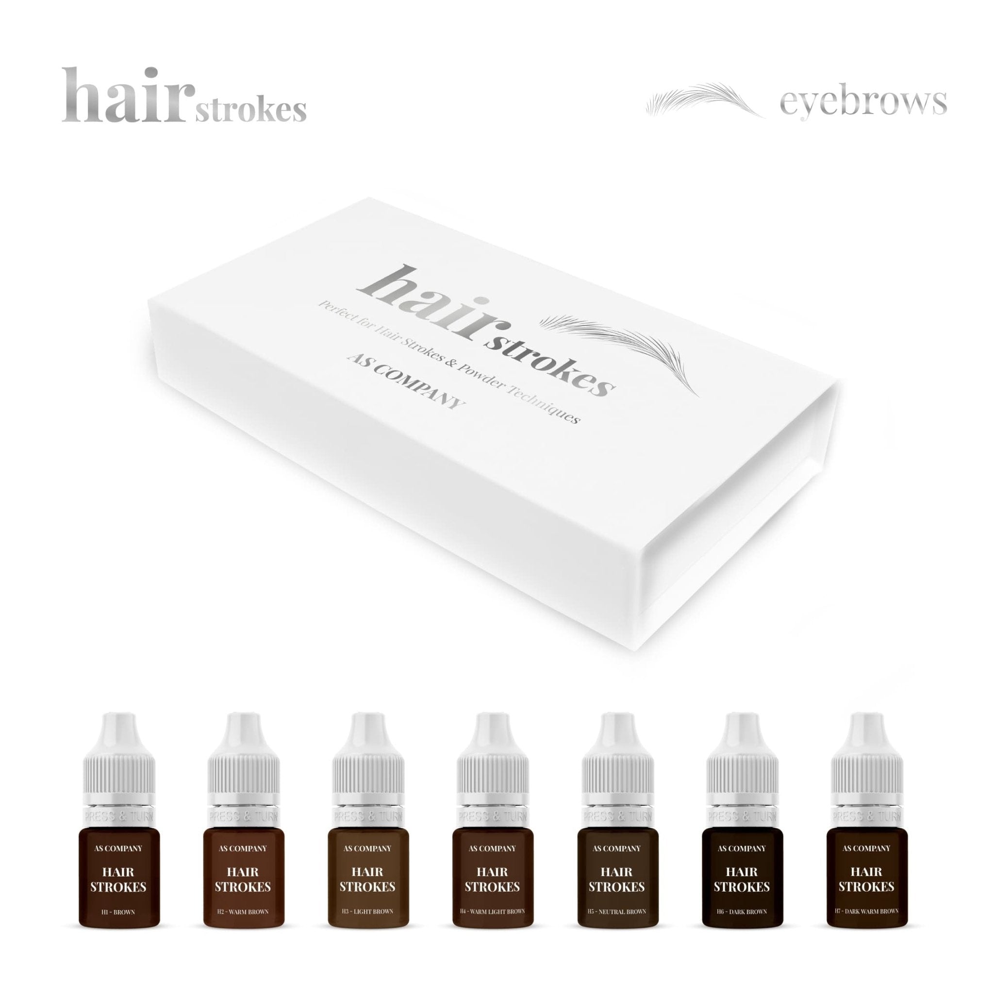 AS Pigments - EYEBROW SET HAIR STROKES HYBRID ORGANIC - BASED 6 ml - Mr.PMU