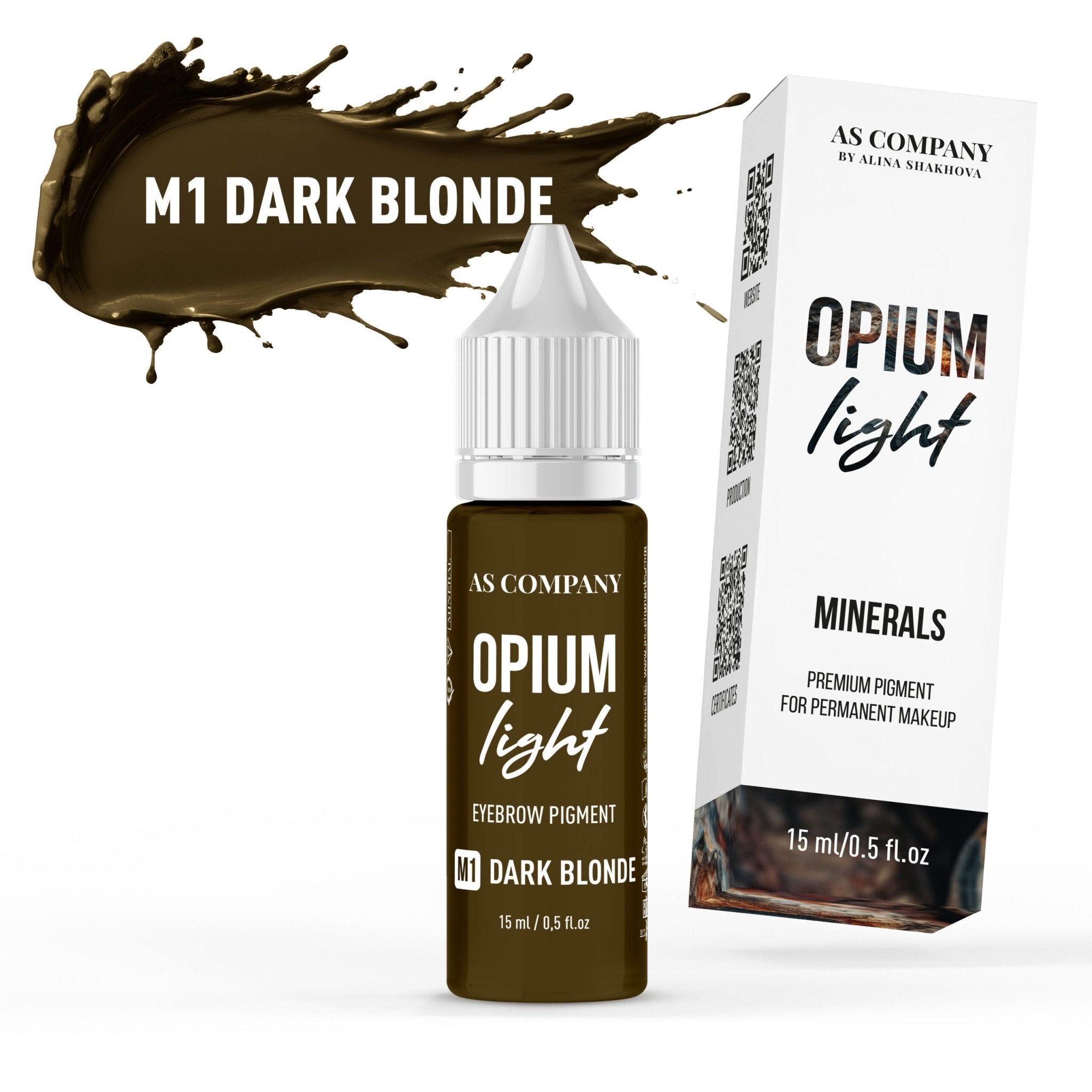 AS Pigments - M1 DARK BLONDE mineral eyebrow pigment (OPIUM LIGHT) - mrpmu