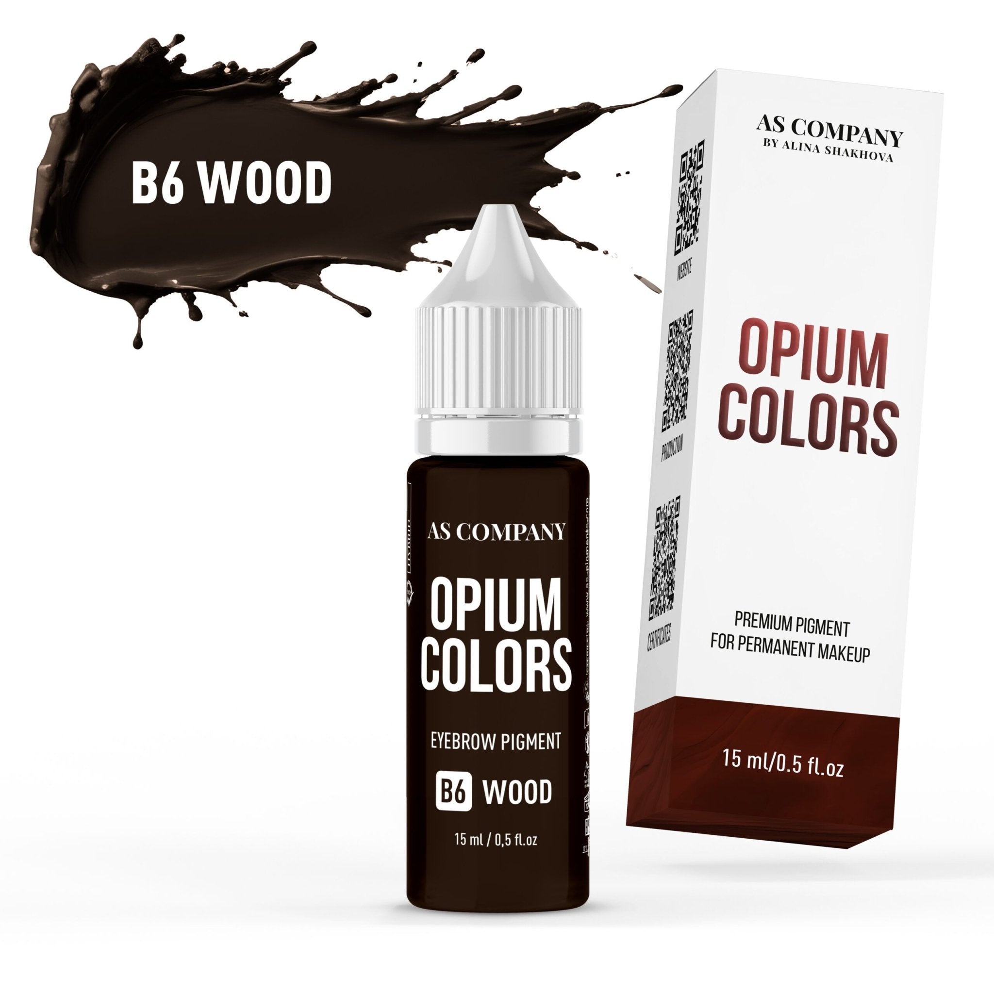 AS Pigments - OPIUM COLORS B6 WOOD brow pigment - mrpmu