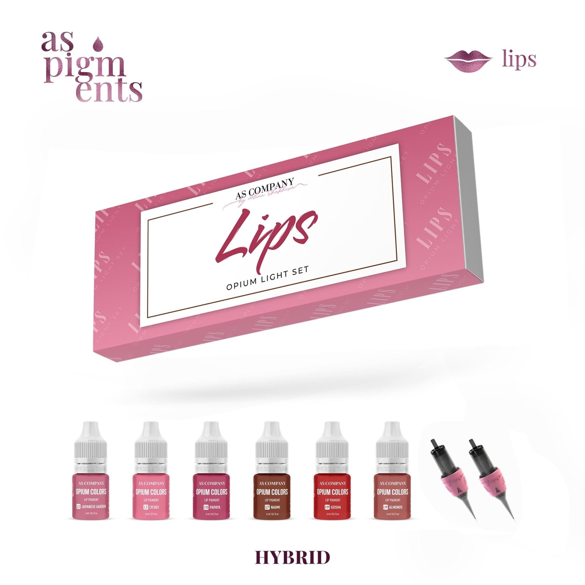 AS Pigments OPIUM COLORS - Lips set, hybrids 6 ml - mrpmu