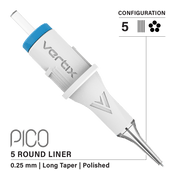 Confezione da 20 cartucce Vertix Pico Round Liner Long Taper - mrpmu
