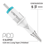 Confezione da 20 cartucce Vertix Pico Round Liner Sloped Long Taper - mrpmu