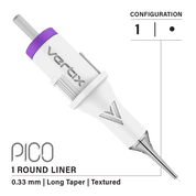 Confezione da 20 cartucce Vertix Pico Round Liner Textured Long Taper - mrpmu