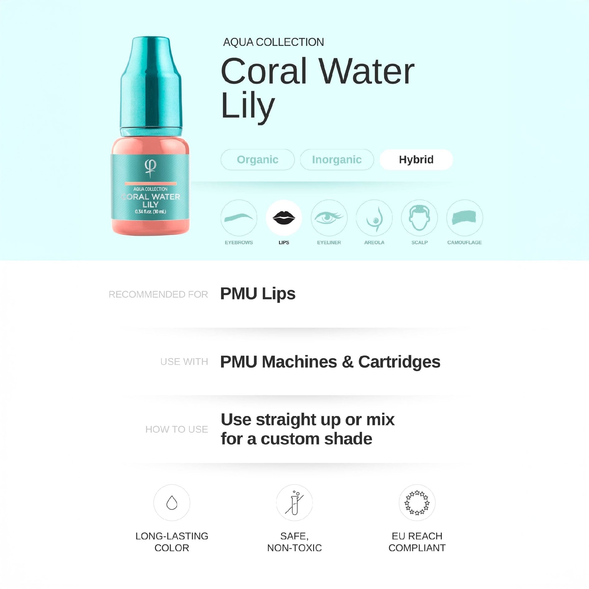 Coral Water Lily PMU Pigment 10ml