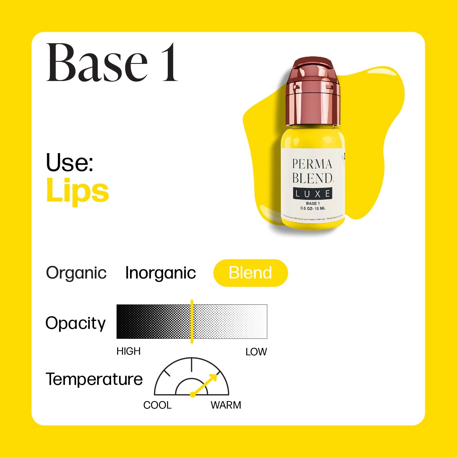 Perma Blend Luxe PMU Ink - Base 1 - 15ml - mrpmu