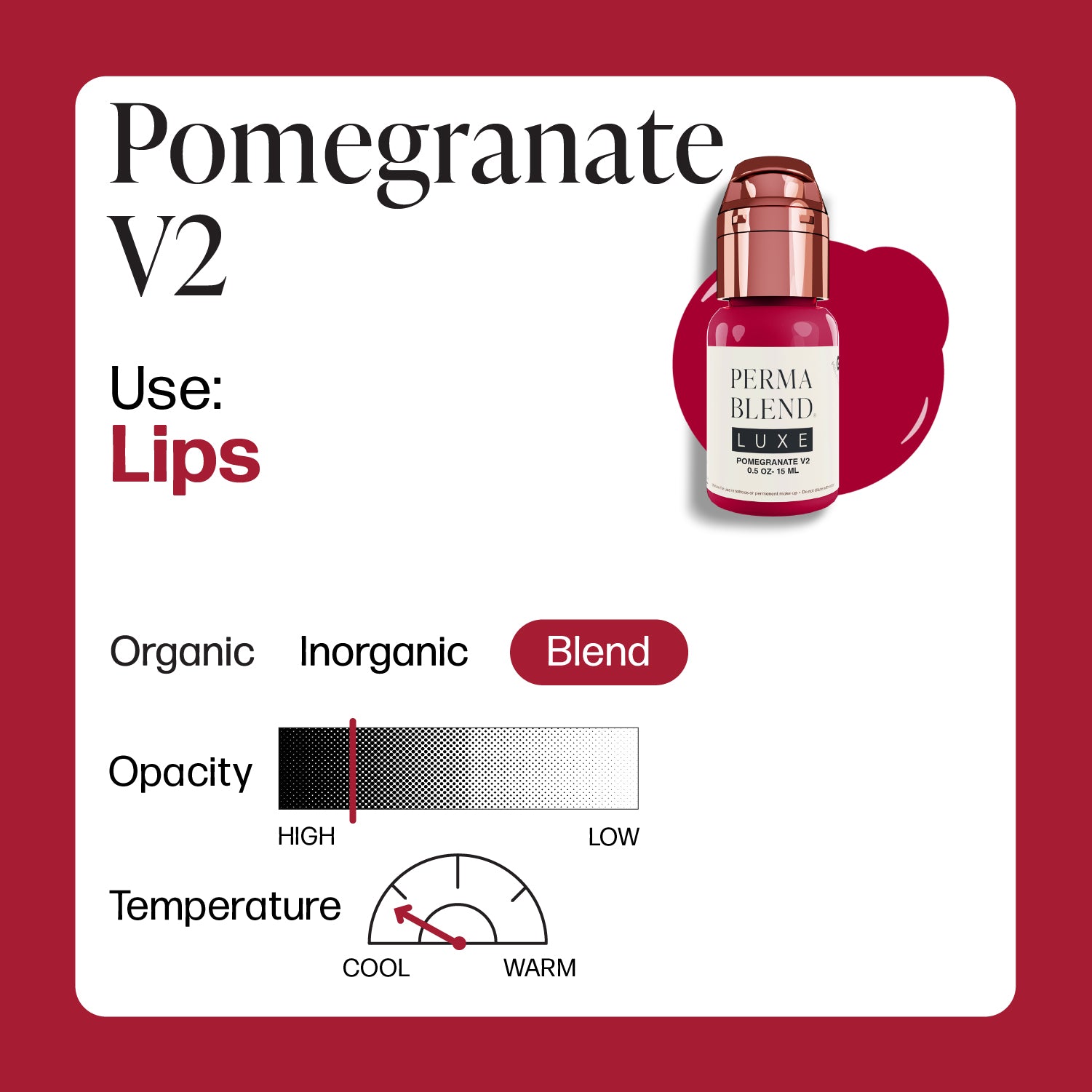 Perma Blend Luxe PMU Ink - Pomegranate V2 15ml - mrpmu