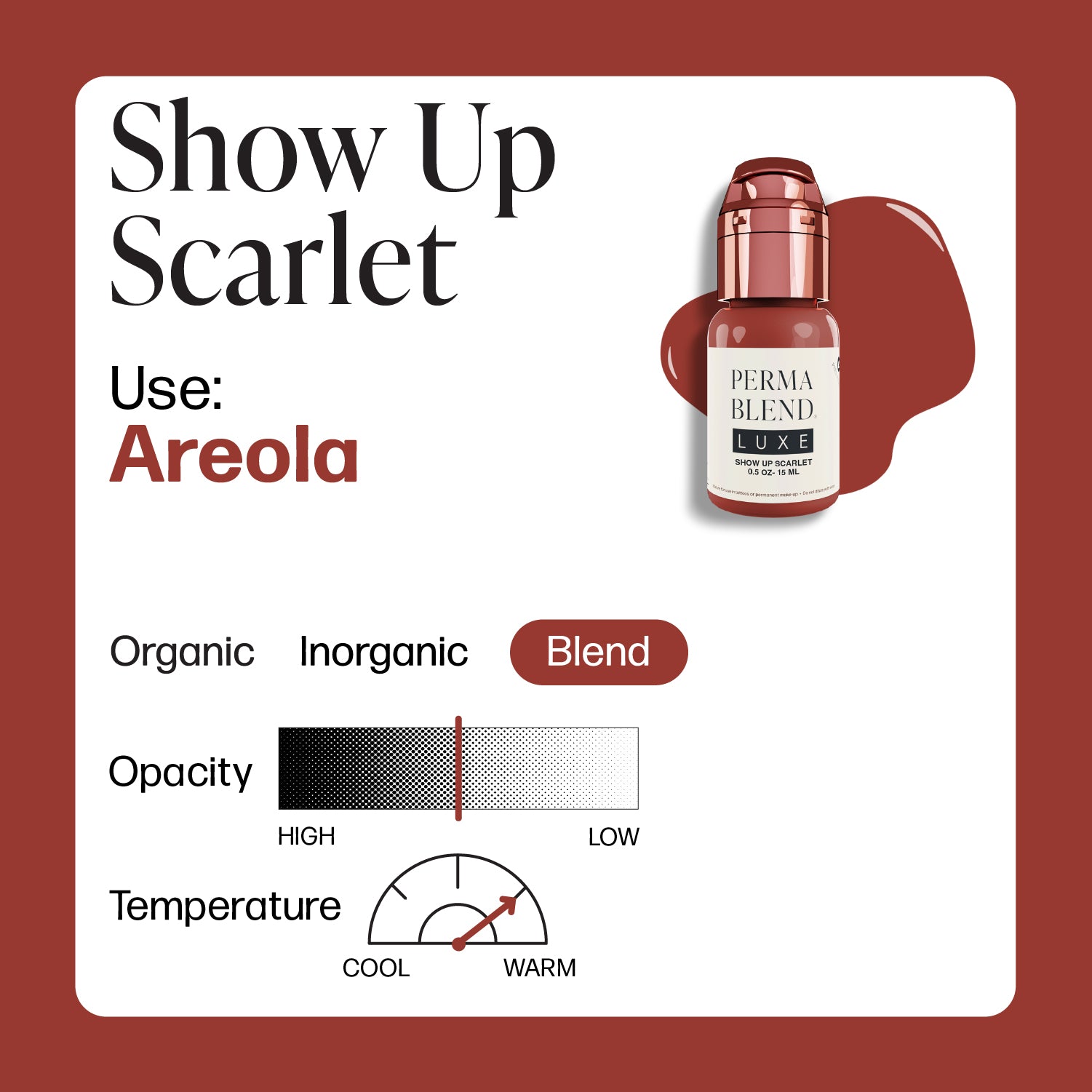 Perma Blend Luxe PMU Ink - Show Up Scarlet 15ml - mrpmu