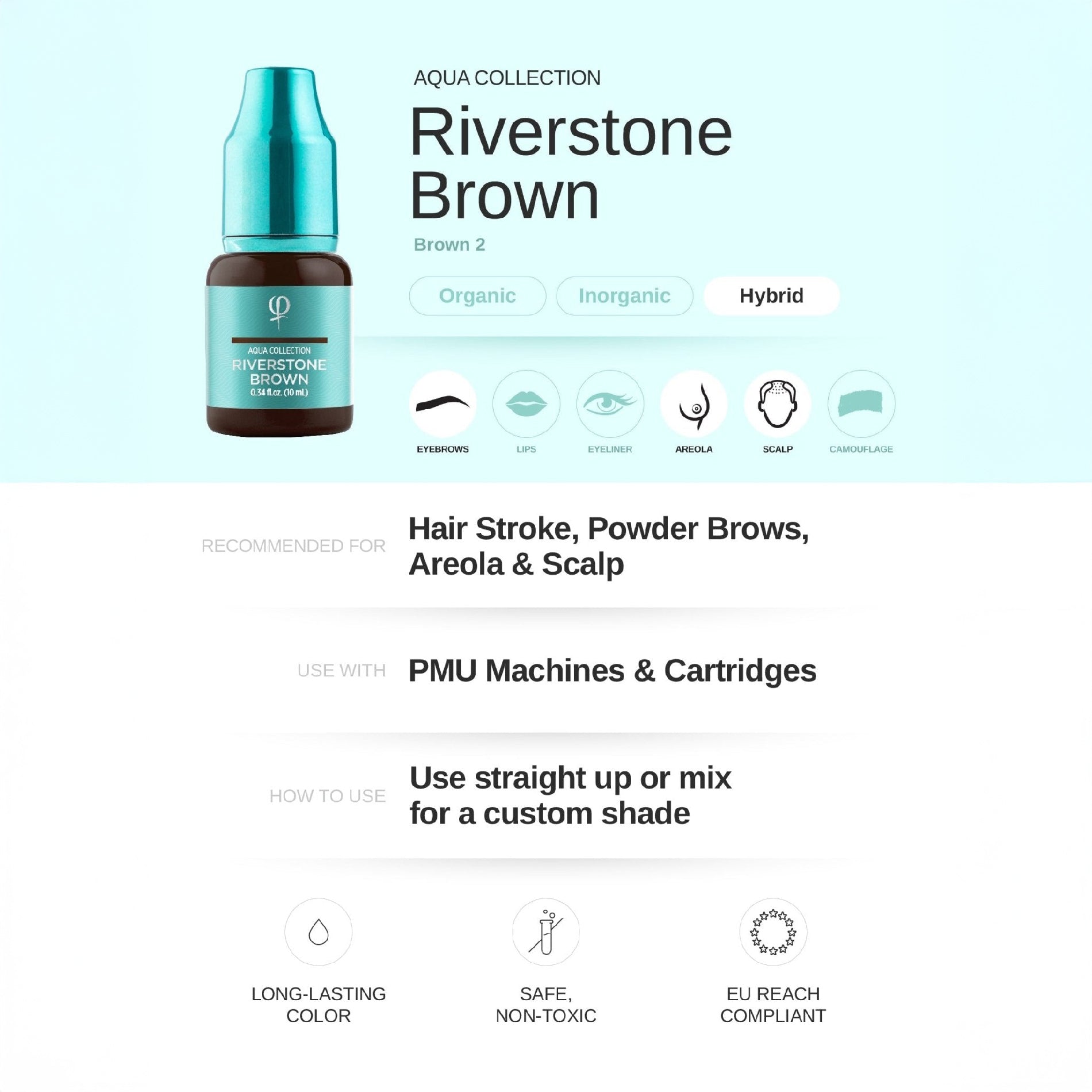 Riverstone Brown PMU Pigment 10ml - Mr.PMU
