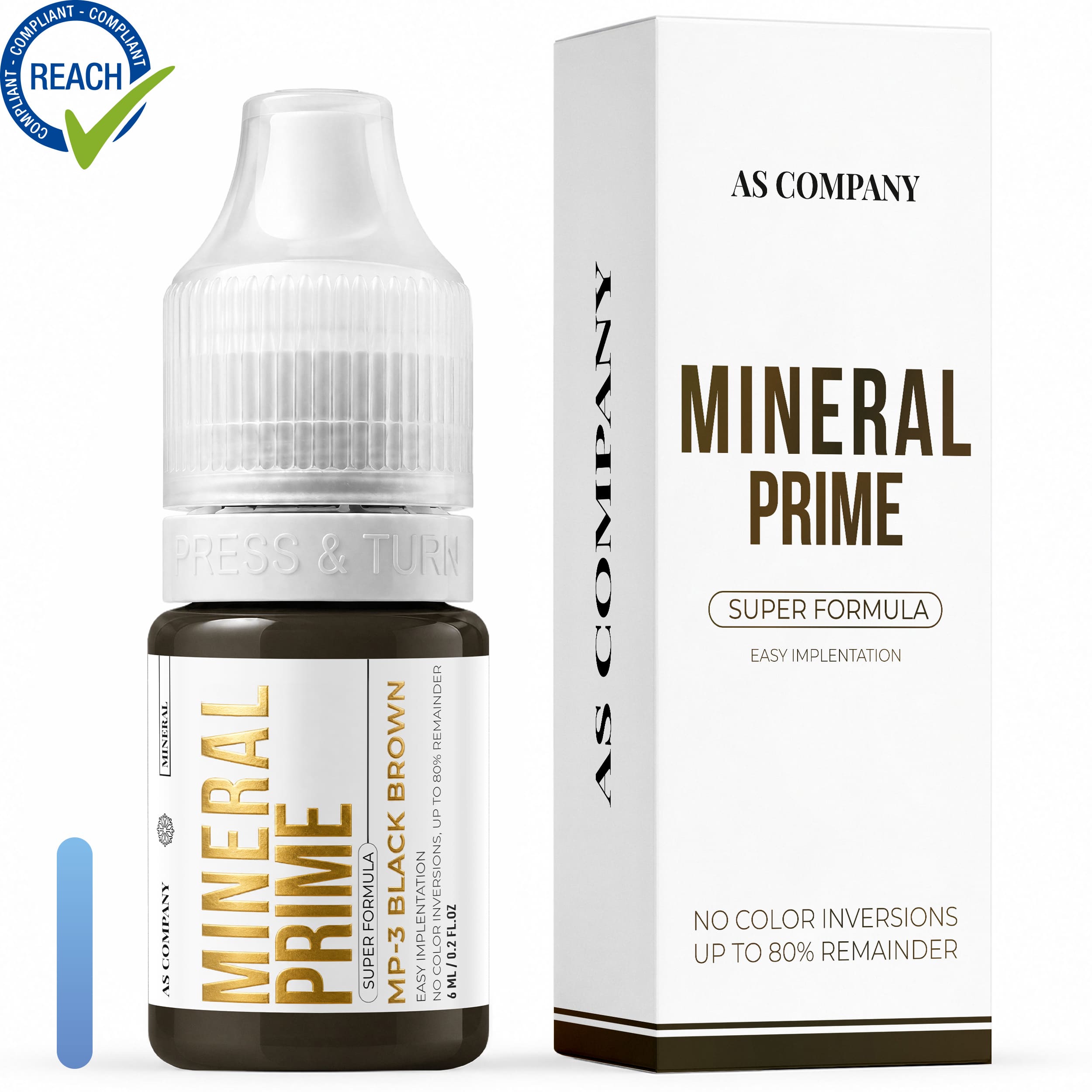 AS PIGMENTS - MP3 Black Brown – Mineral Prime SUPER Formel 6 ml 
