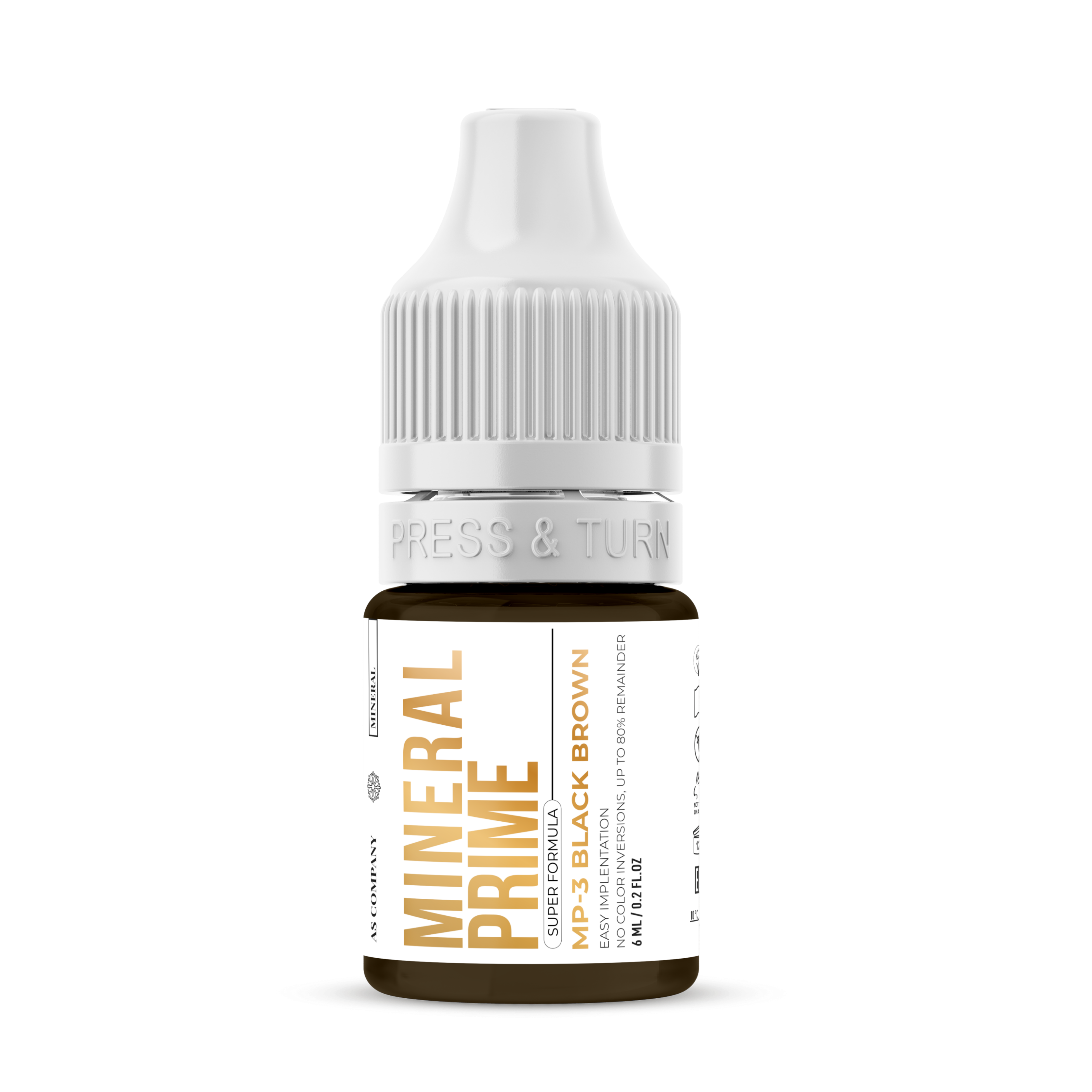 AS PIGMENTS - MP3 Black Brown – Mineral Prime SUPER Formel 6 ml 