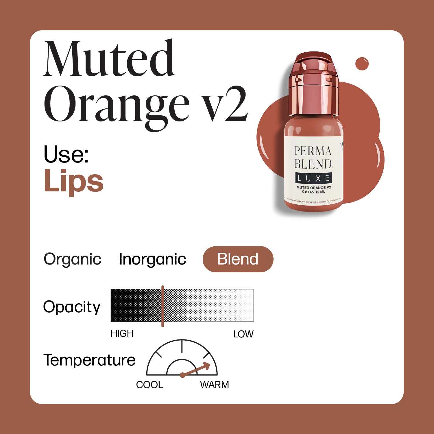 Perma Blend Luxe PMU Ink - Gedämpftes Orange 15ml 
