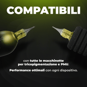 Aghi Tricopigmentazione 0403RL – 0.15mm SMP - Black Rain Hairlines - 20 cartucce - Mr.PMU