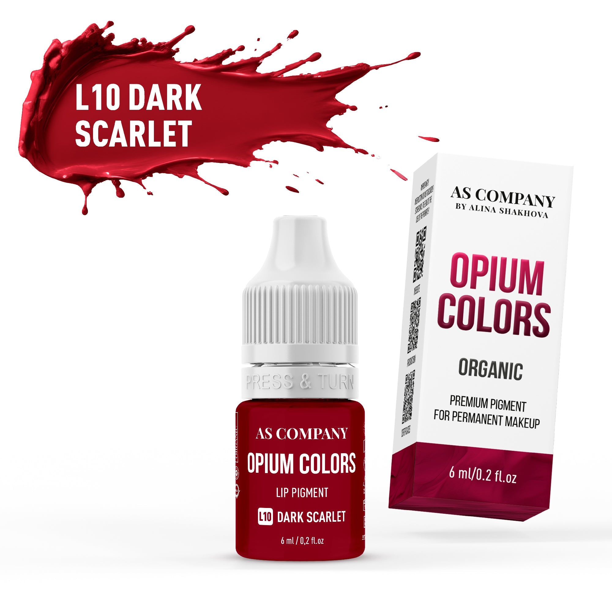 AS Pigments - OPIUM COLORS L10 DARK SCARLET ORGANIC Lippenpigment - mrpmu