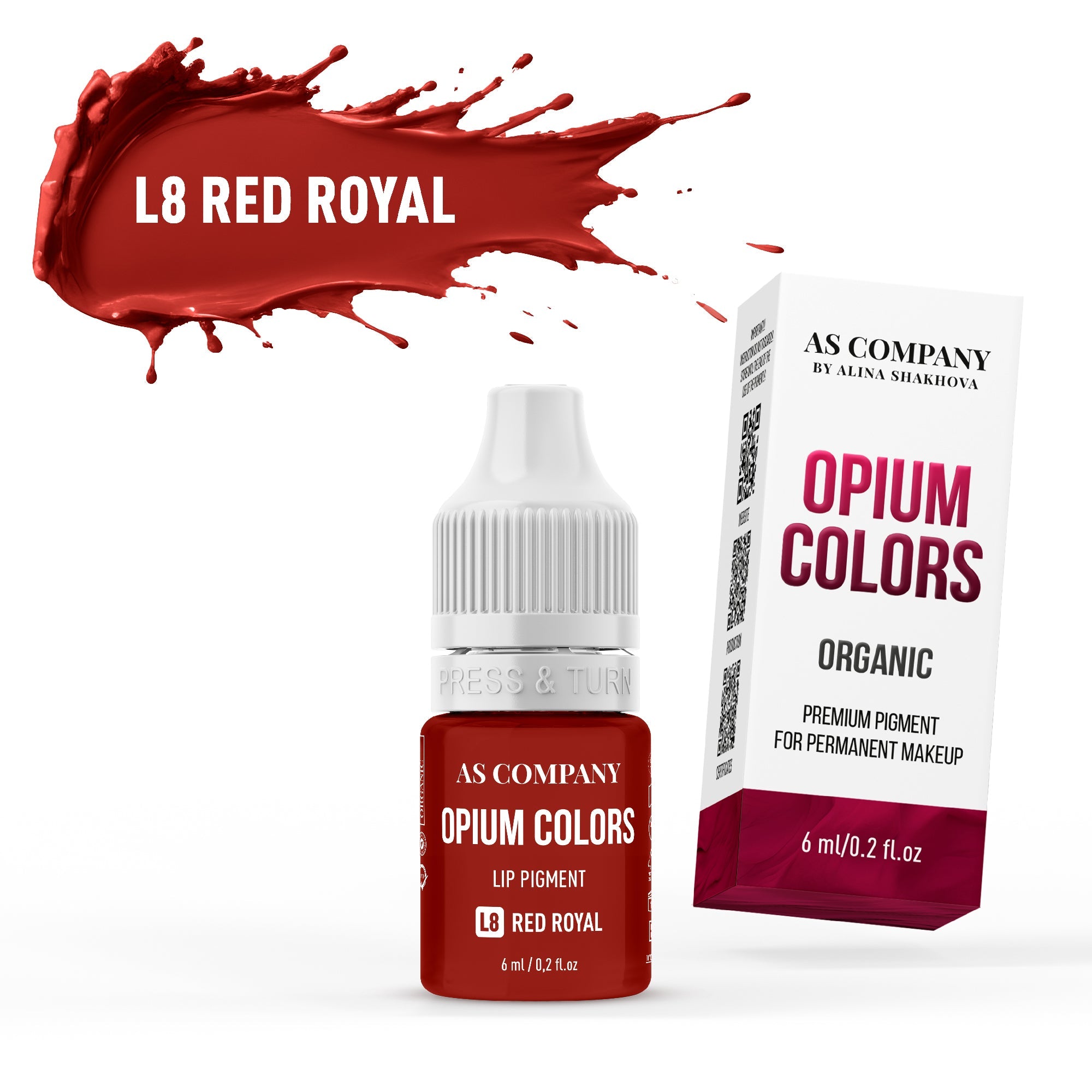AS Pigments - OPIUM COLORS L8 RED ROYAL ORGANIC Lippenpigment - mrpmu