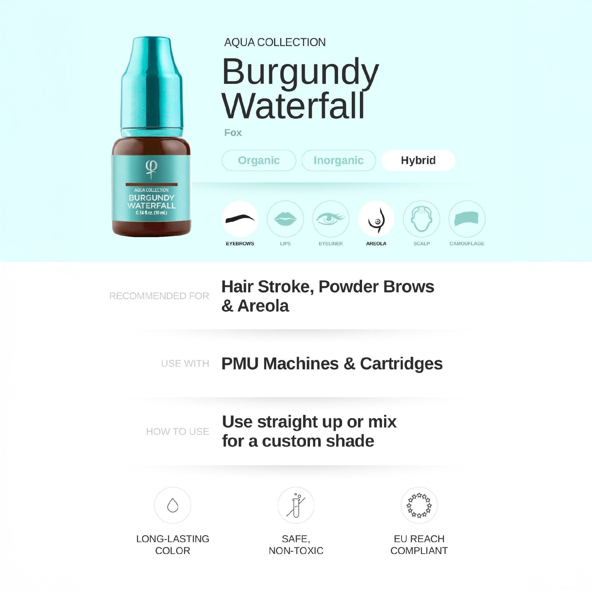 Burgund Wasserfall PMU Pigment 10 ml
