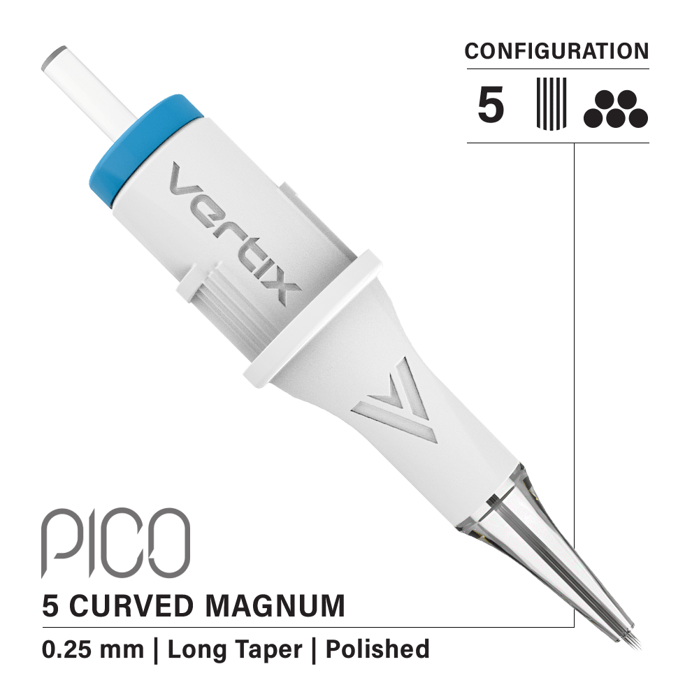 Packung mit 20 Kartuschen Vertix Pico Magnum Curved Long Taper - mrpmu