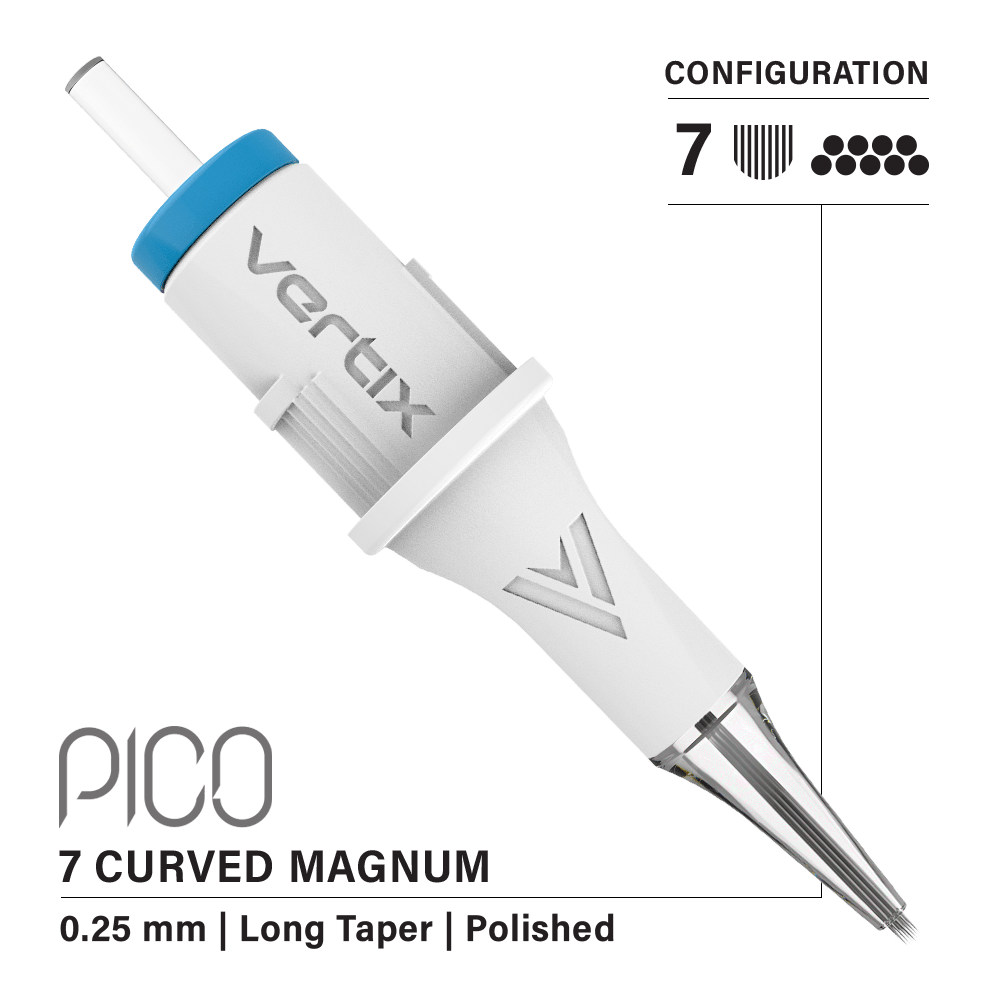 Packung mit 20 Kartuschen Vertix Pico Magnum Curved Long Taper - Mr.PMU