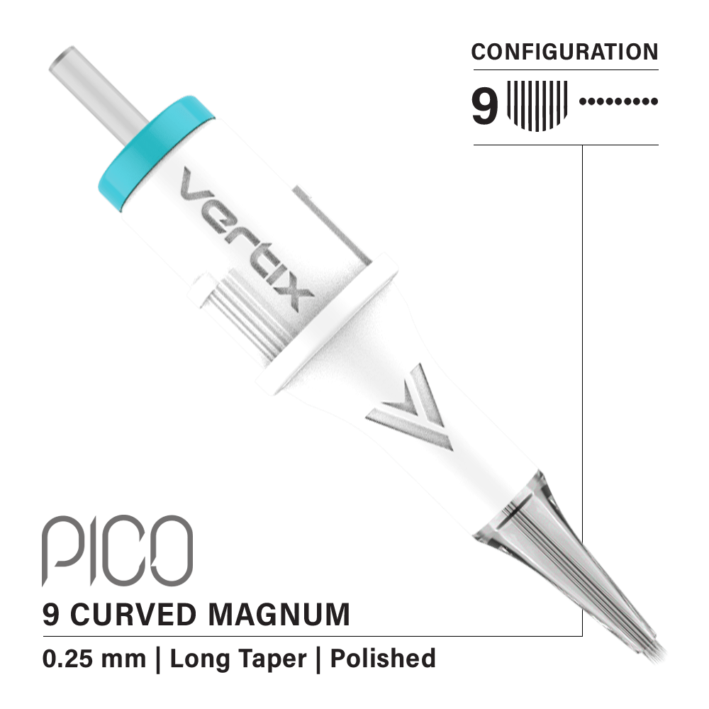 Packung mit 20 Kartuschen Vertix Pico Magnum Curved Long Taper - mrpmu