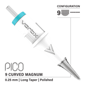 Packung mit 20 Kartuschen Vertix Pico Magnum Curved Long Taper - mrpmu