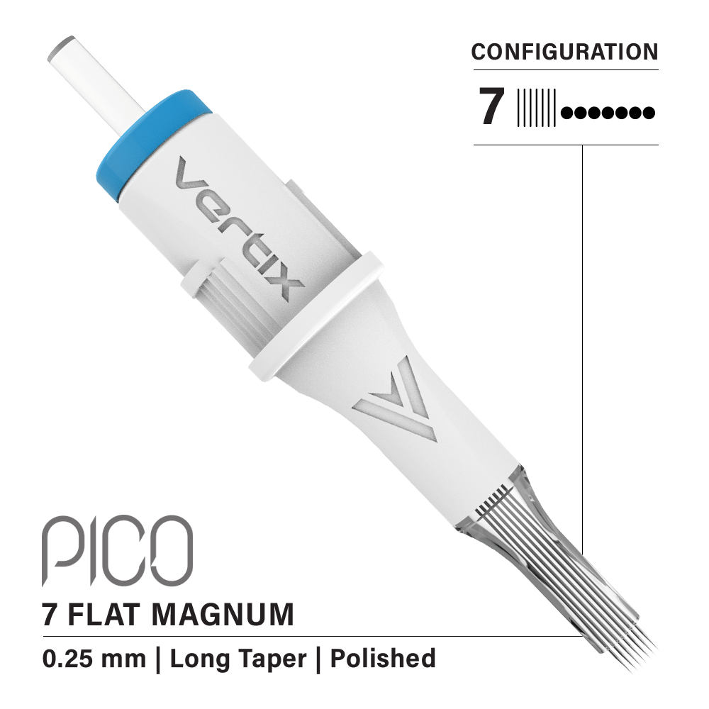 Packung mit 20 Kartuschen Vertix Pico Magnum Flat Long Taper - mrpmu