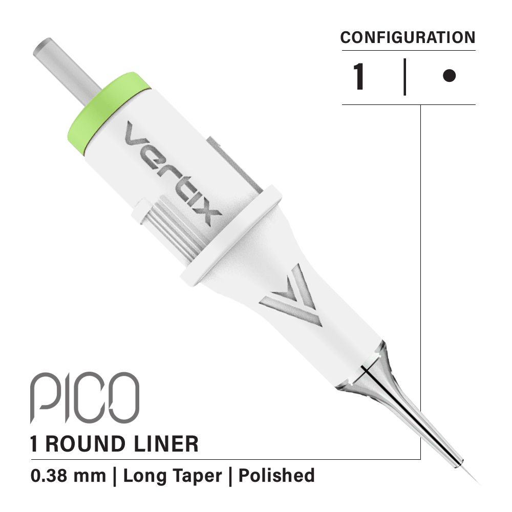 Confezione da 20 cartucce Vertix Pico Round Liner Long Taper - mrpmu