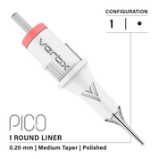 Confezione da 20 cartucce Vertix Pico Round Liner Medium Taper - mrpmu