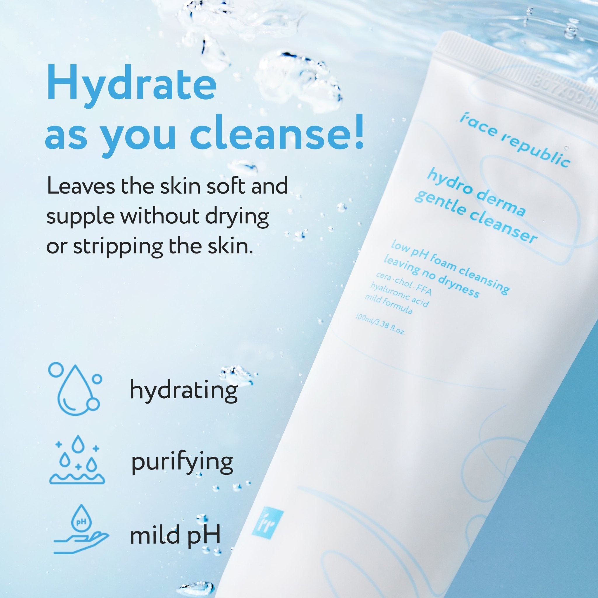 Face Republic - Hydro Derma Gentle Cleanser 100ml - Mr.PMU
