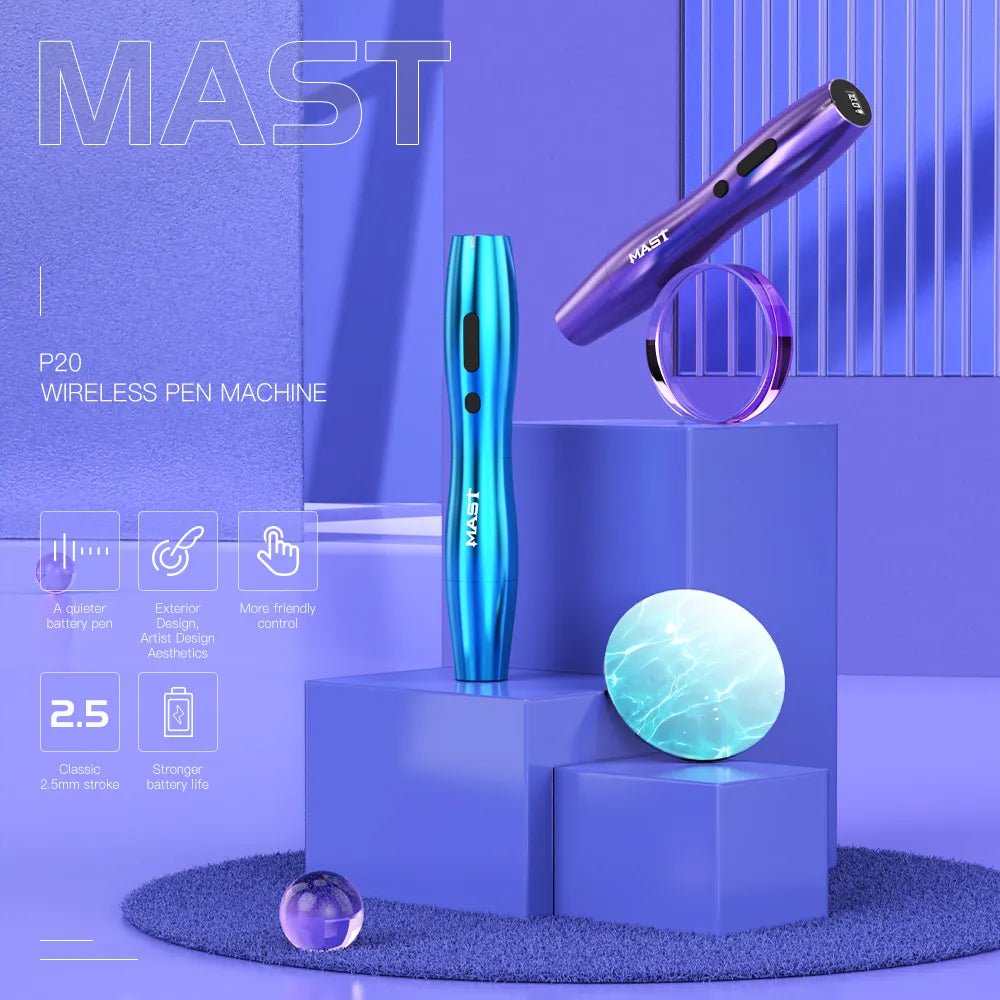 Macchina per tatuaggi senza fili con corsa di 2,5 mm per il trucco permanente Dragonhawk | Mast P20 - mrpmu
