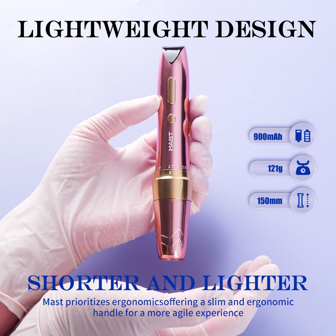 Macchinetta per tatuaggi Wireless con 2.2MM - 3.2MM con corsa regolabile PMU Dragonhawk | Mast P60 - mrpmu