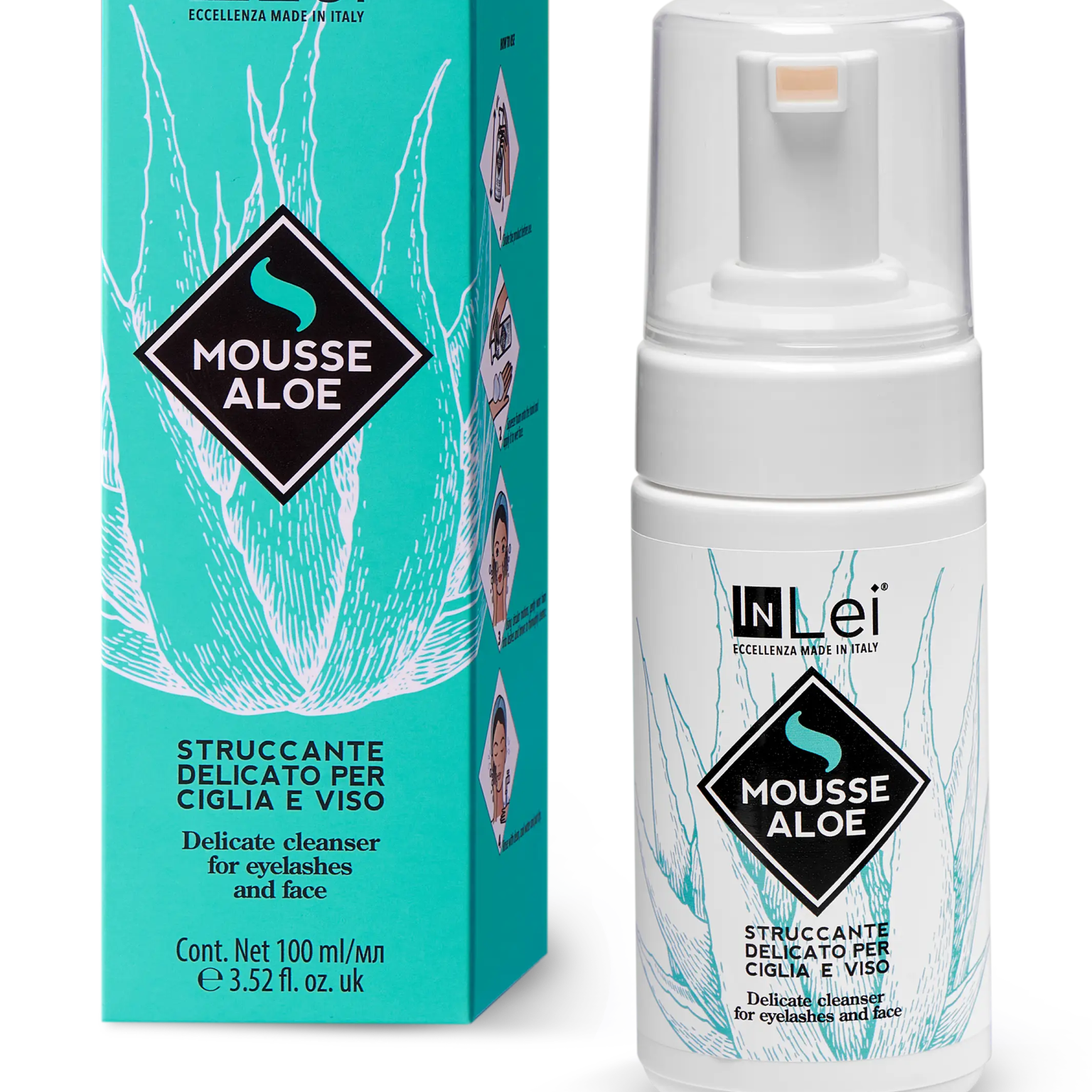 MOUSSE ALOE struccante delicato per ciglia e viso 100ml - Mr.PMU