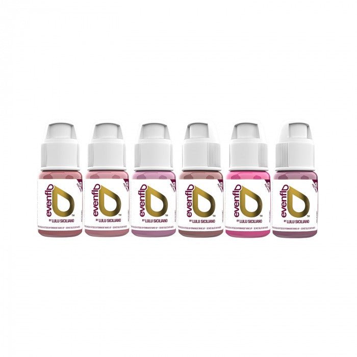 Perma Blend Luxe Evenflo PMU Ink - True Lips Set - Komplettes Set - 6x15ml - mrpmu