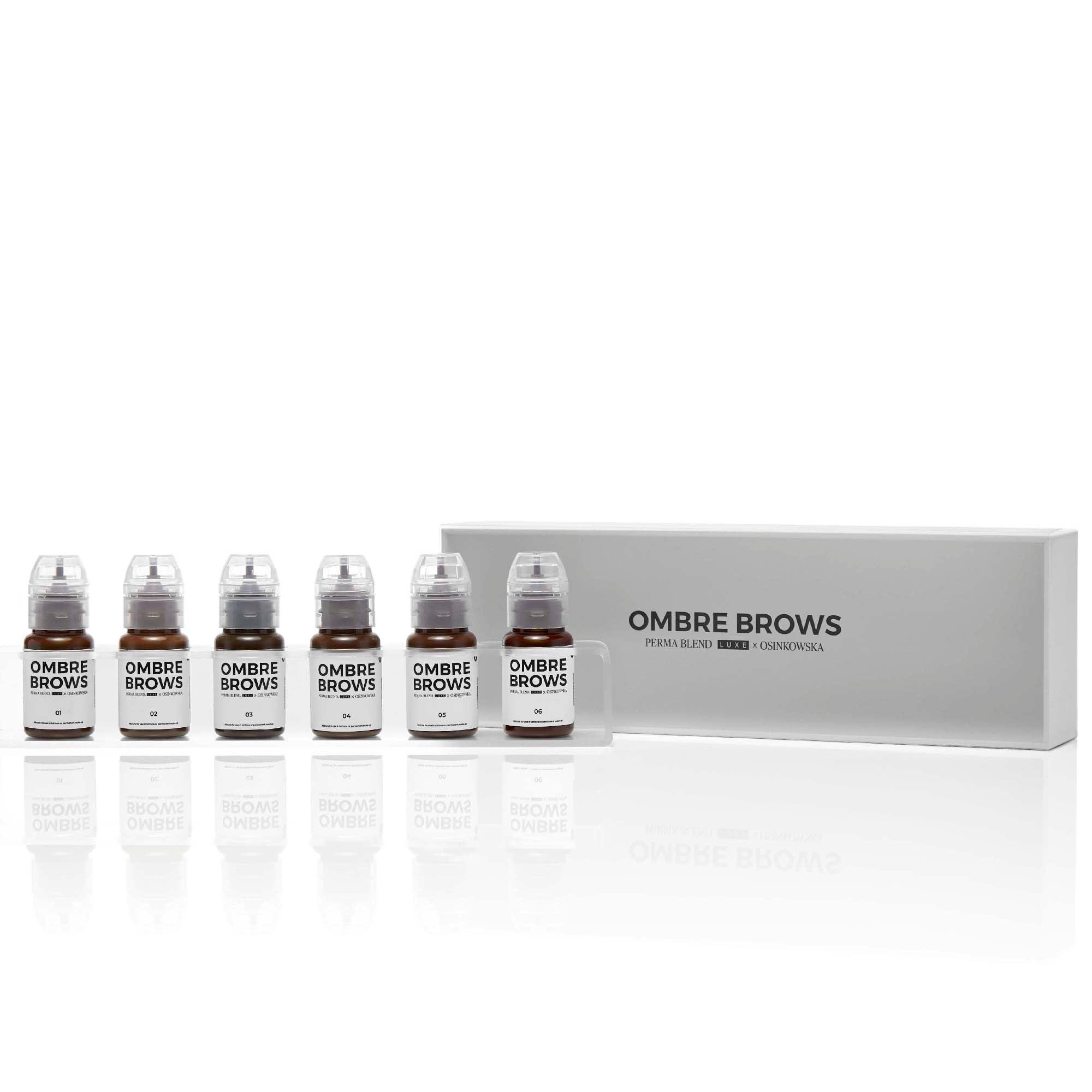 Perma Blend Luxe PMU Ink - Paulina Osinkowska Ombre Brows Set - 6x 15 ml - mrpmu