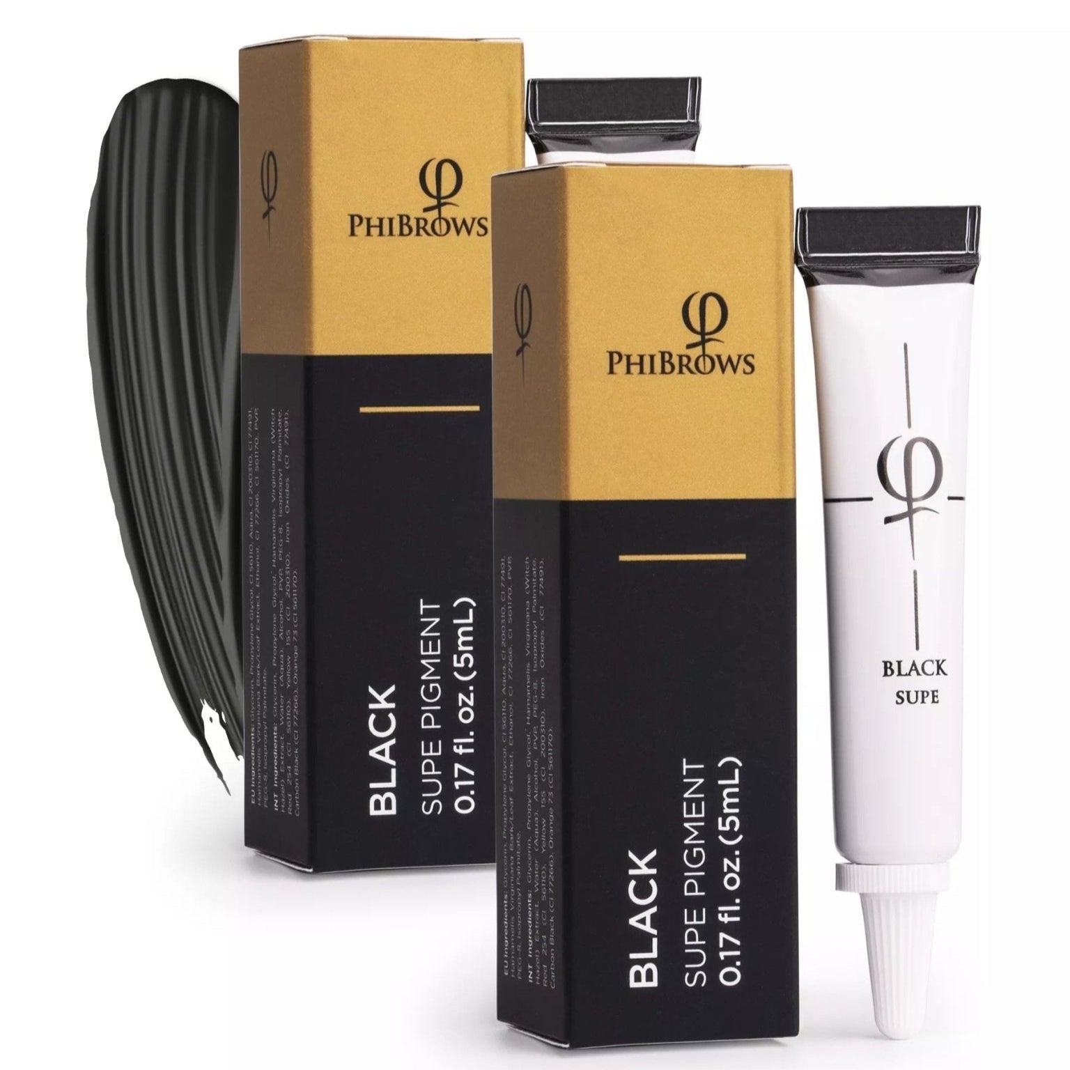 PhiBrows Black SUPE Pigment 5ml - 2pcs - Mr.PMU