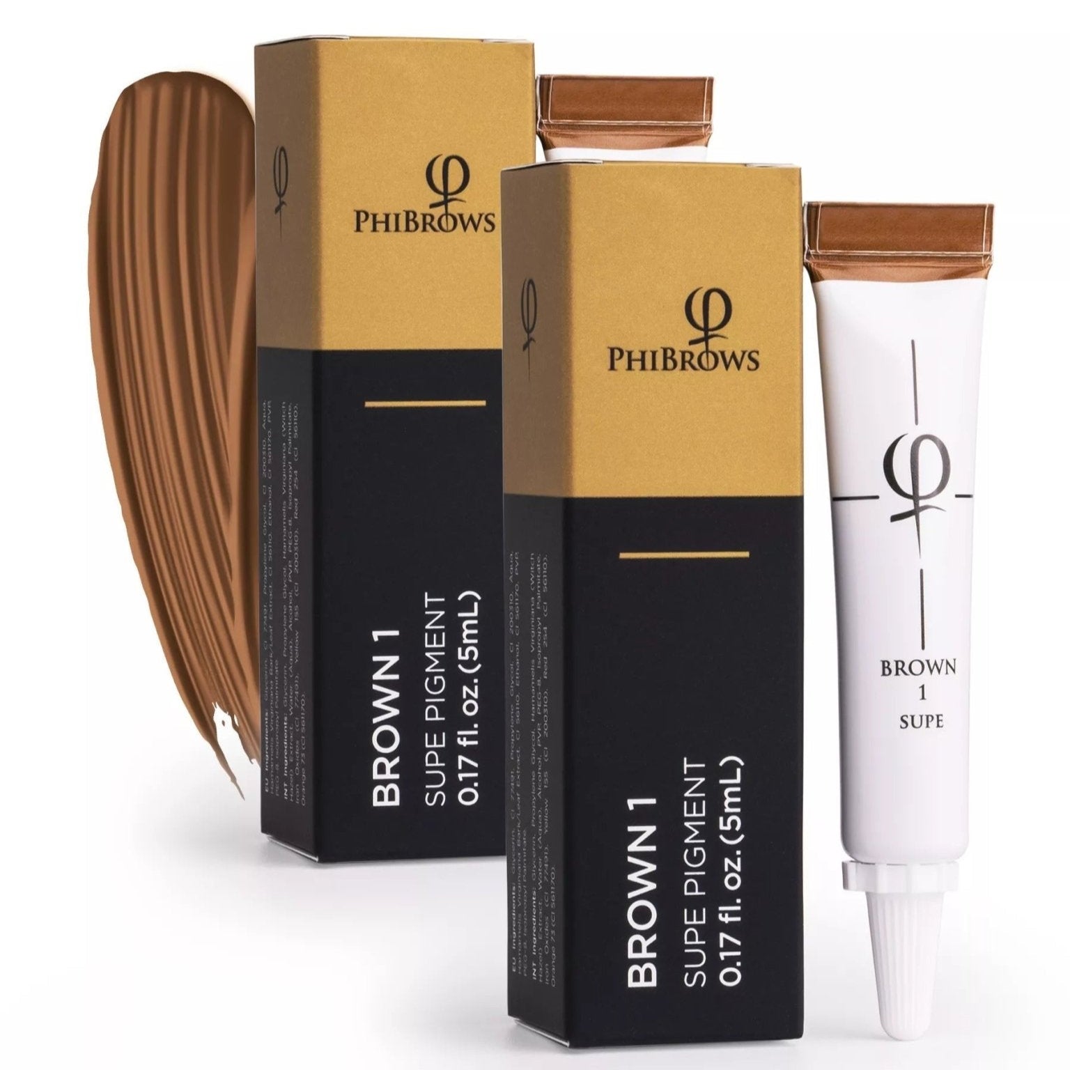 PhiBrows Brown 1 SUPE Pigment 5ml - 2pcs - Mr.PMU