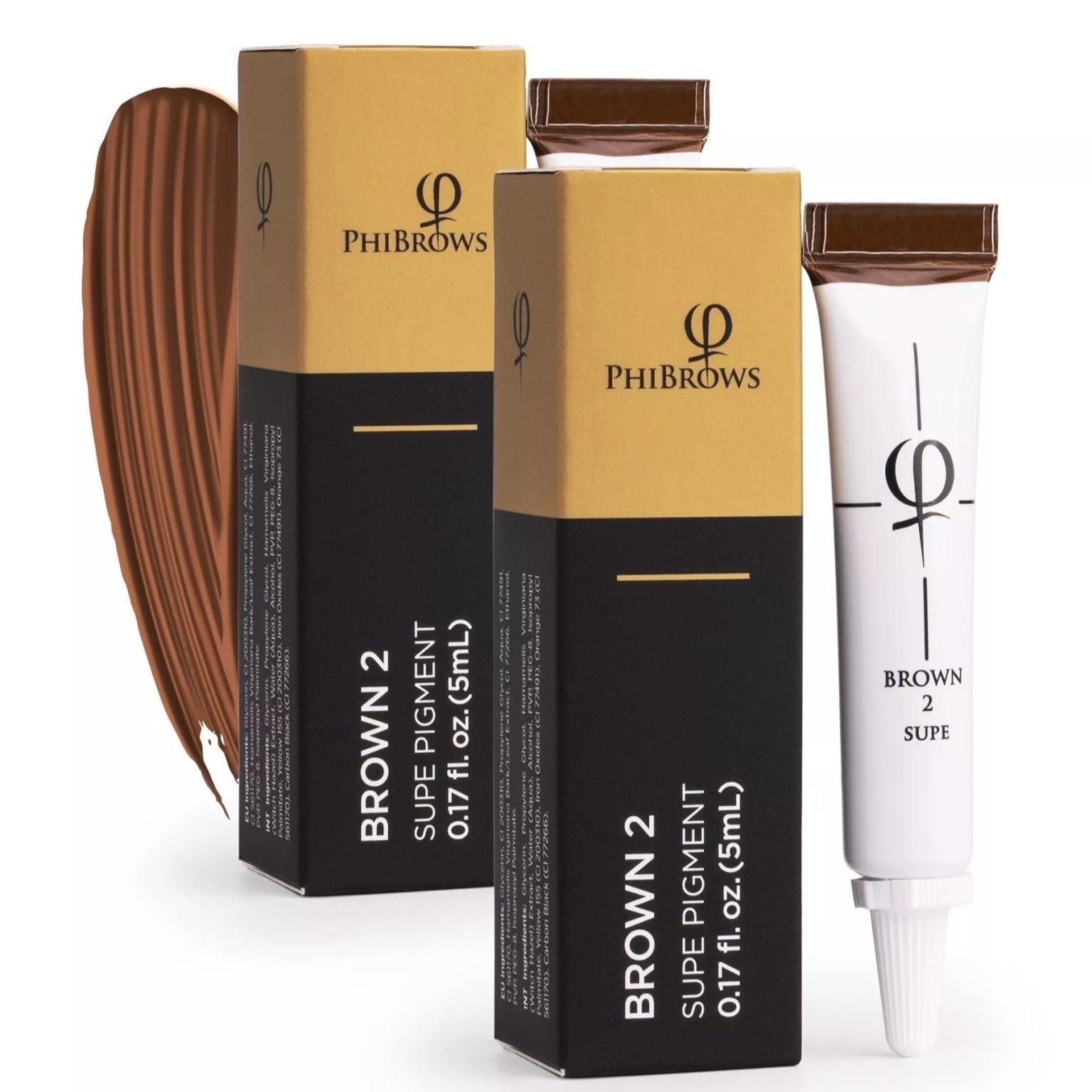PhiBrows Brown 2 SUPE Pigment 5ml - 2pcs - Mr.PMU