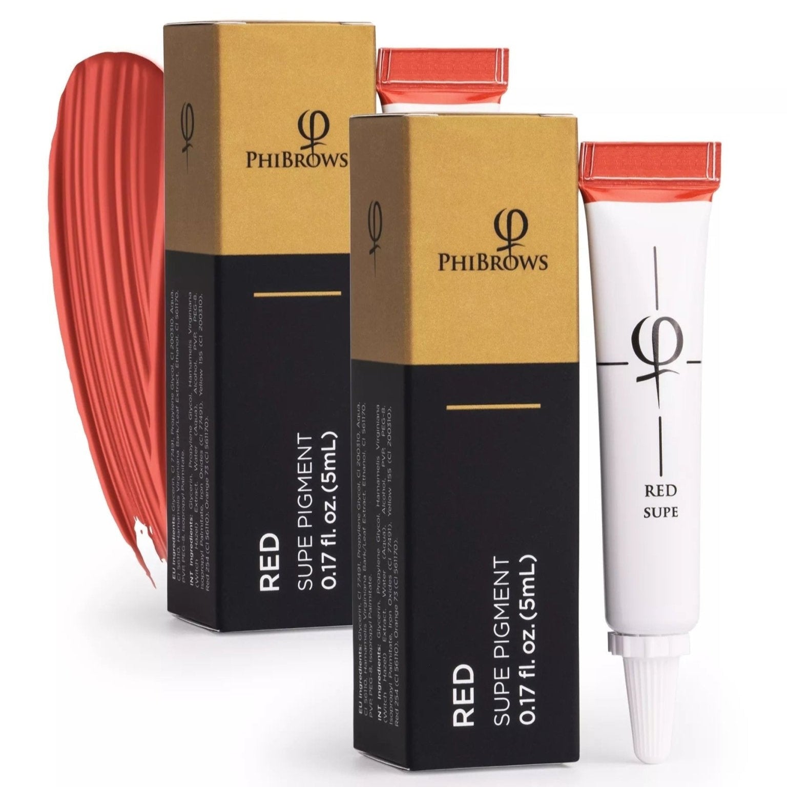 PhiBrows Red SUPE Pigment 5ml - 2pcs - Mr.PMU