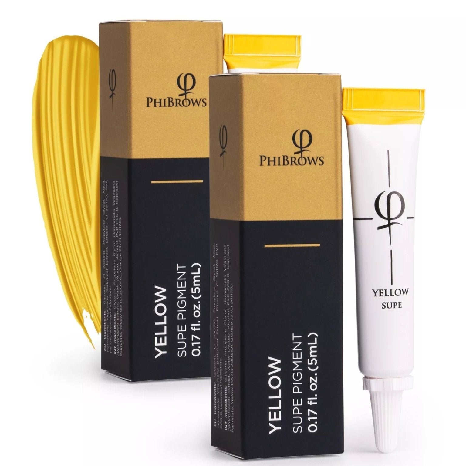 PhiBrows Yellow SUPE Pigment 5ml - 2pcs - Mr.PMU