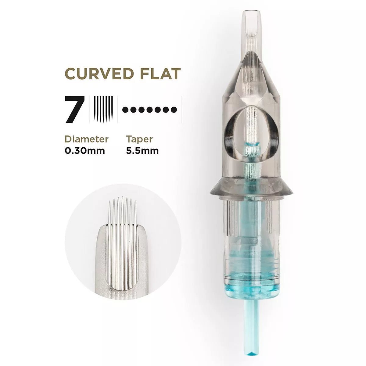 PMU Cartridges 0.30 7F - 5.5mm Curved Flat (EN02B) 20 pcs - Mr.PMU