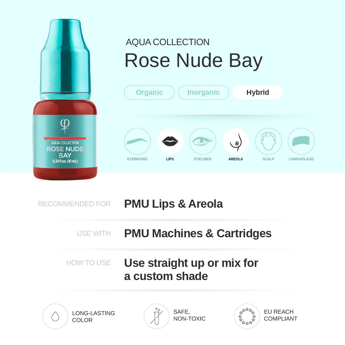 Rose Nude Bay PMU Pigment 10ml - Mr.PMU