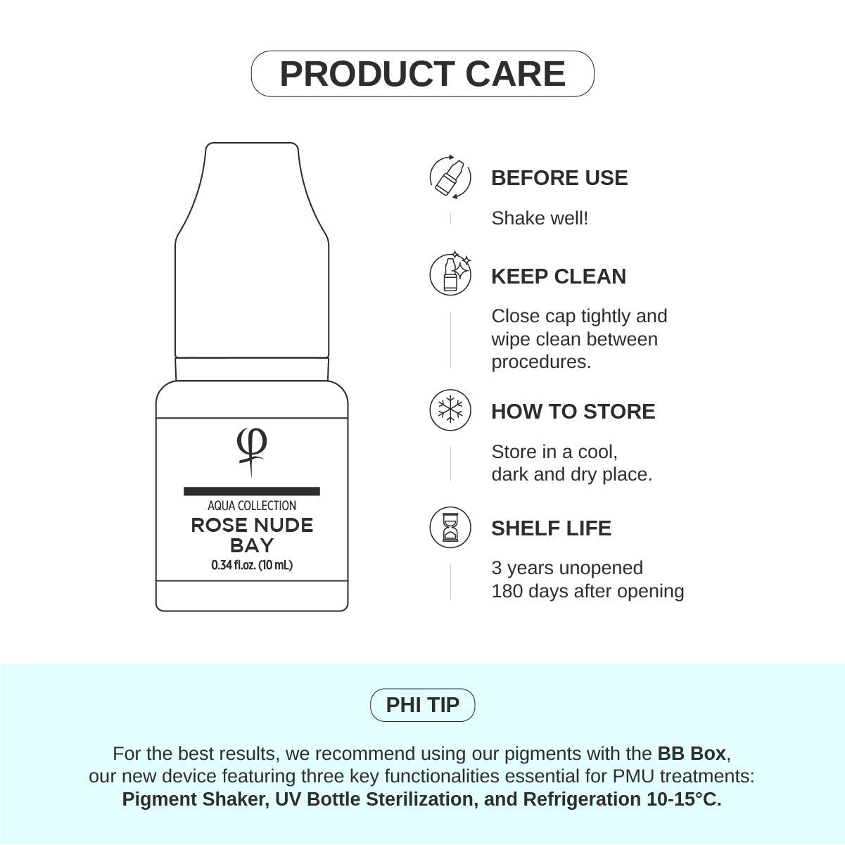 Rose Nude Bay PMU Pigment 10ml - Mr.PMU